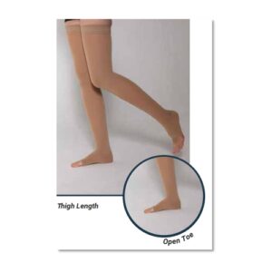 DK Medical Stockings Class I (18-21 mmHg ) Ριζομηρίου Ανοιχτά Δάχτυλα με Σιλικόνη Beige